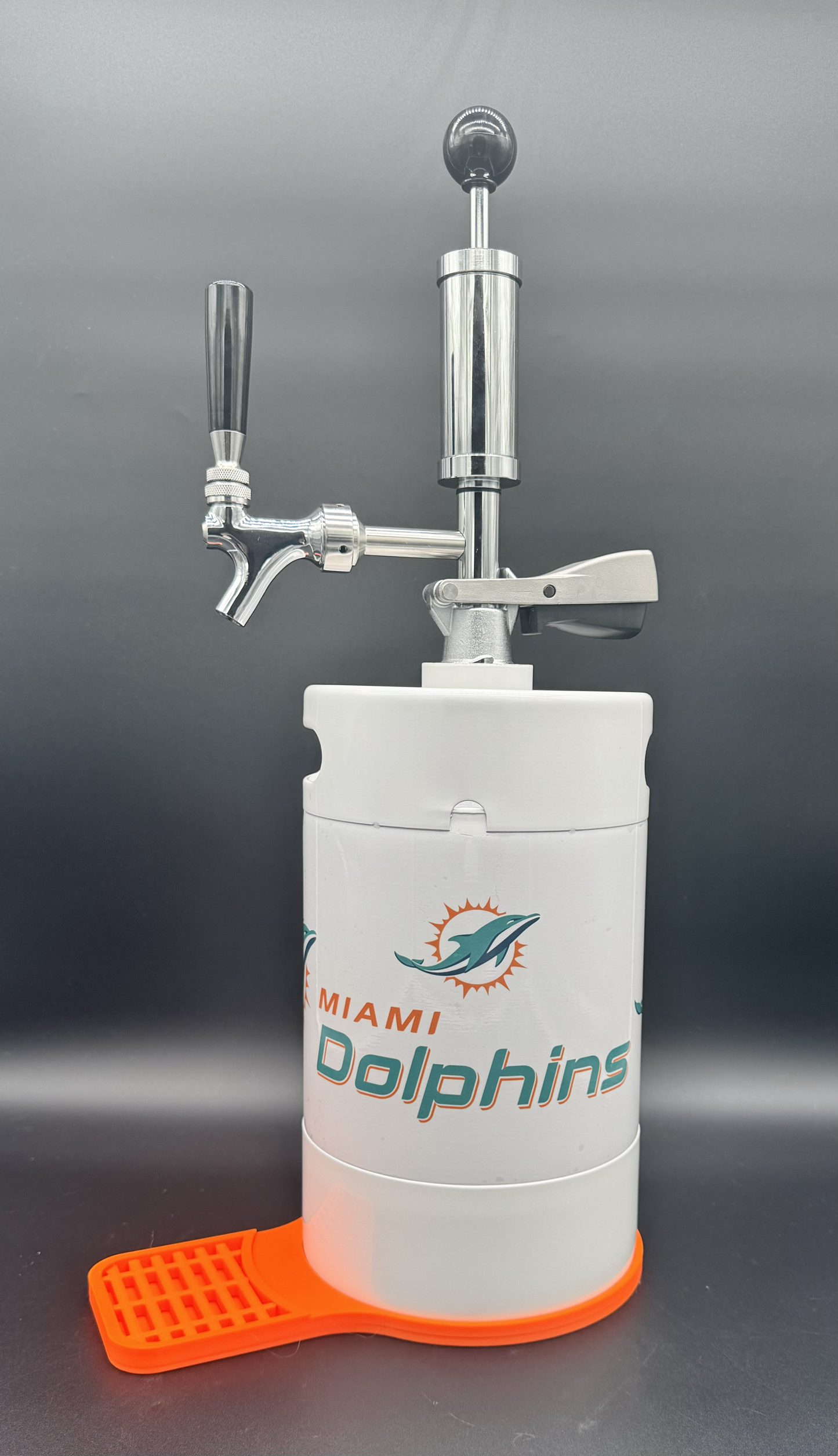 5L WHITE Miami Dolphins Pump Keg with drip tray (3 color options)