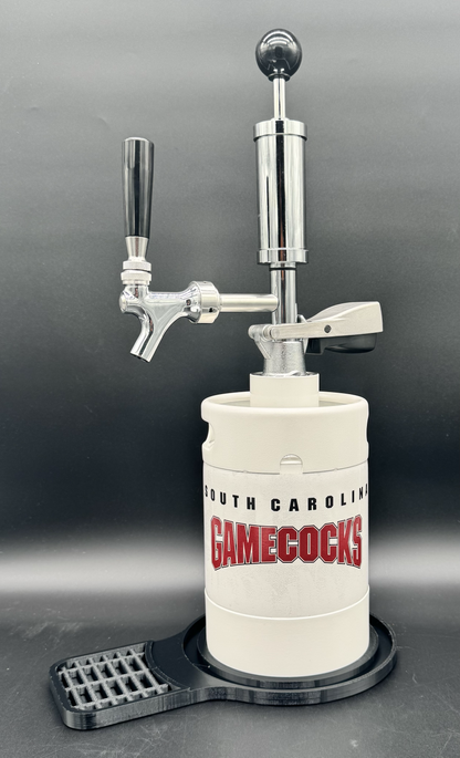 2L WHITE South Carolina Gamecocks Pump Keg with drip tray (3 color options)