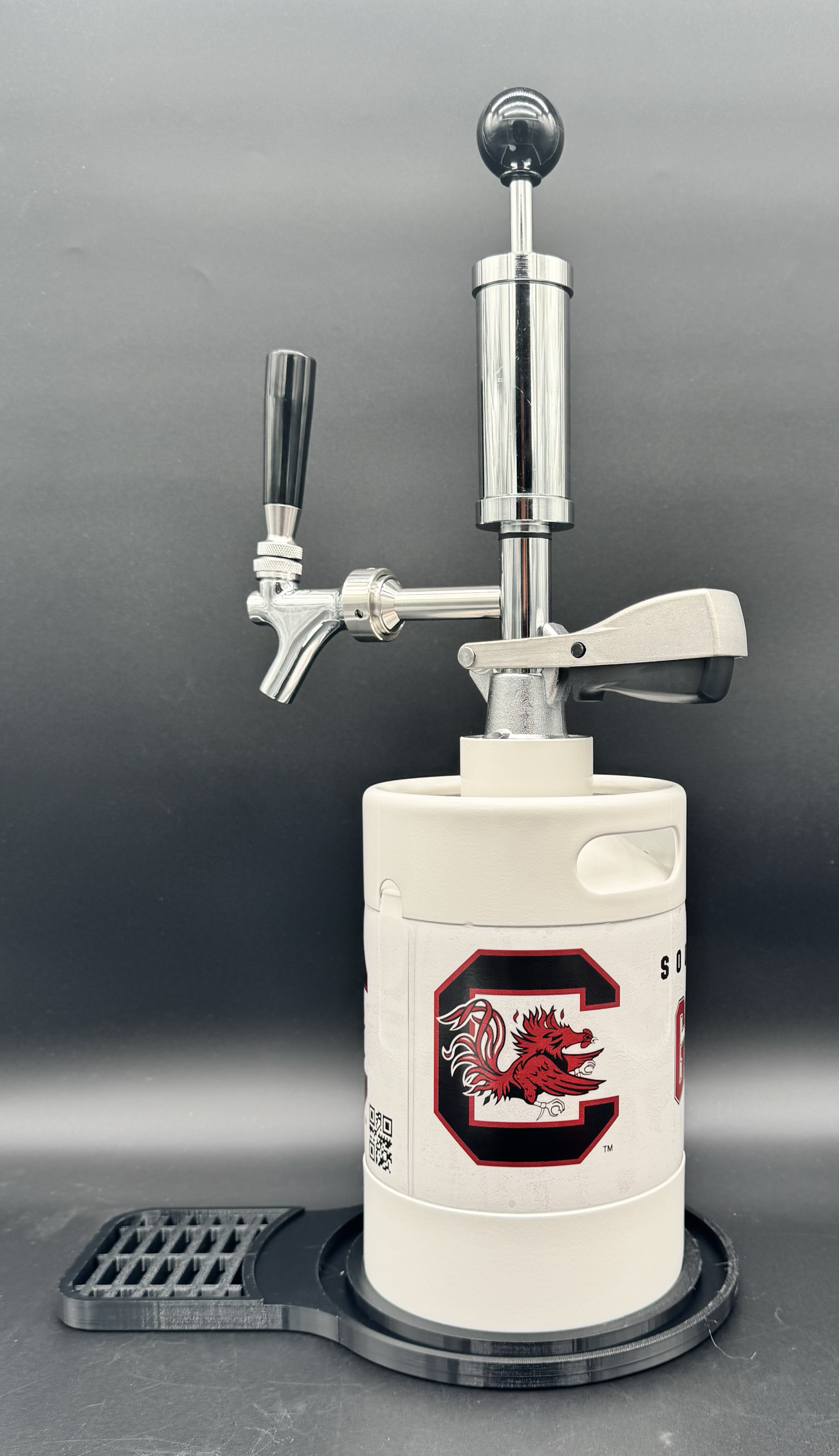 2L WHITE South Carolina Gamecocks Pump Keg with drip tray (3 color options)