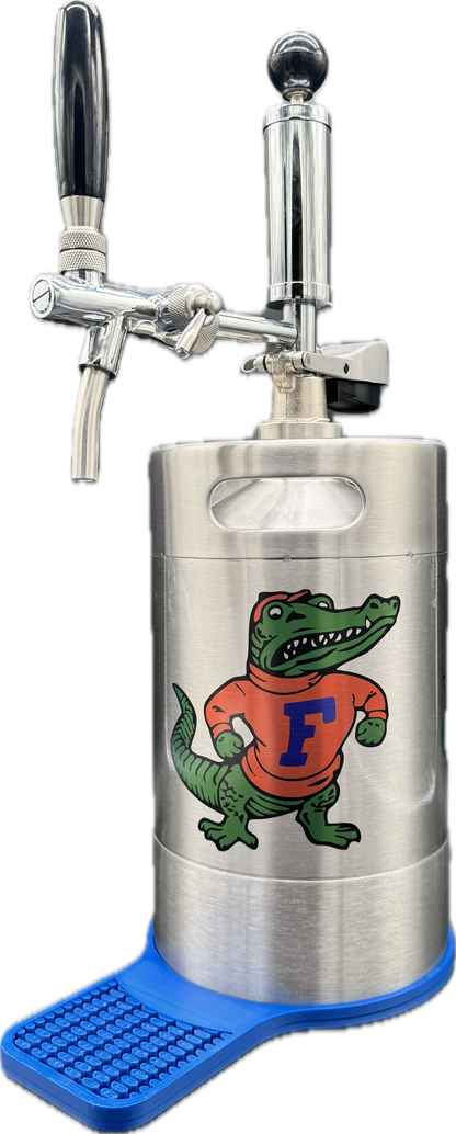 5L SILVER UF classic Albert (large) Pump Keg, standard tap, orange , green or black drip tray