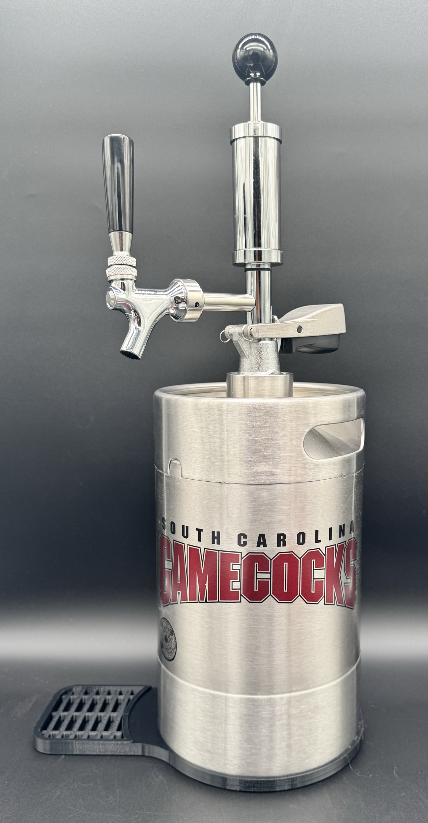 5L SILVER South Carolina Gamecocks Pump Keg with drip tray (2 color options)