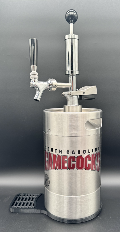 2L SILVER South Carolina Gamecocks Pump Keg with red or black drip tray