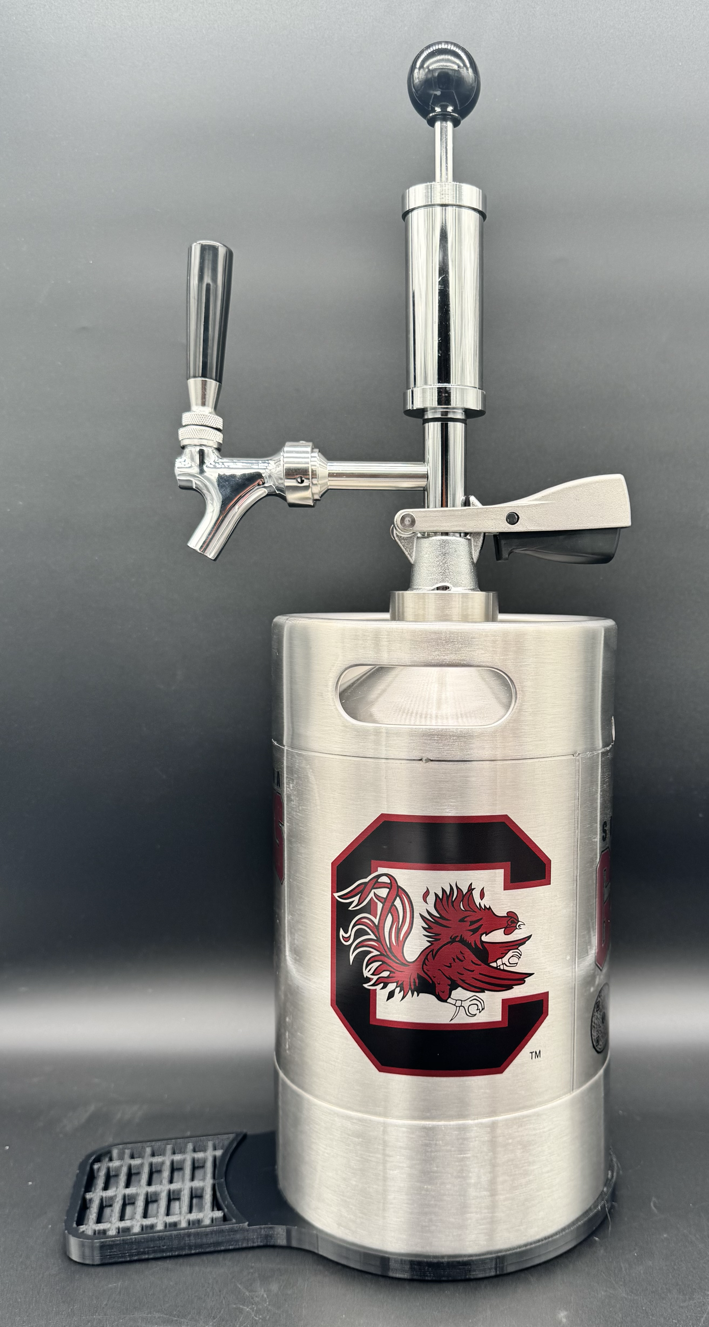 2L SILVER South Carolina Gamecocks Pump Keg with red or black drip tray