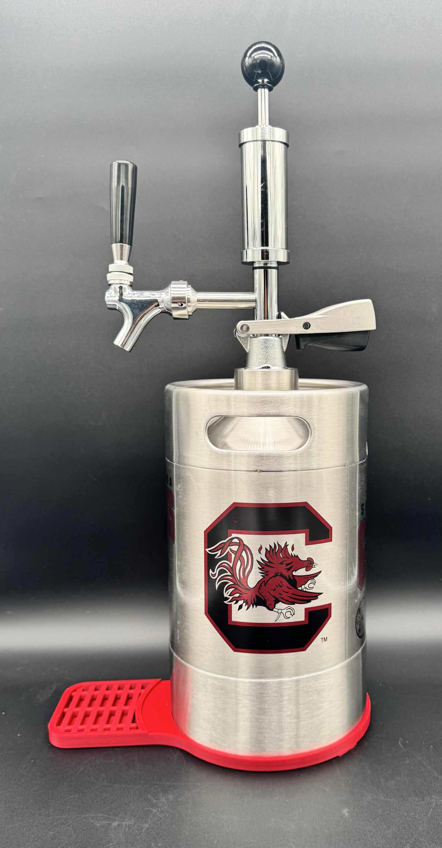 5L SILVER South Carolina Gamecocks Pump Keg with drip tray (2 color options)