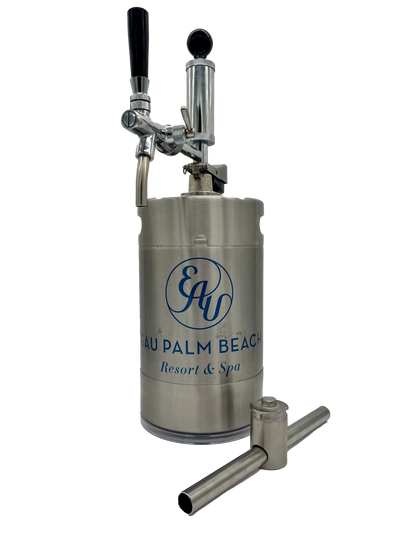 5L Custom logo Pump Keg complete system with adjustable flow tap dispenser & keg opener