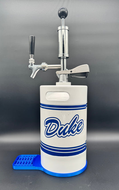 5L WHITE Duke Pump Keg with blue drip tray