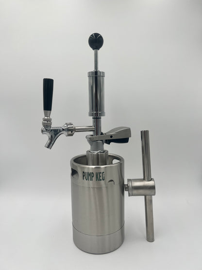 2 Liter Pump Keg complete system, with NON-adjustable flow tap dispenser & keg opener