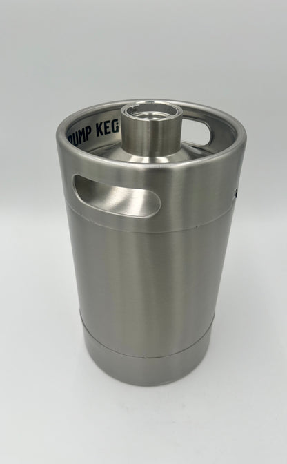 5 Liter Pump Keg System with NON-adjustable flow tap dispenser. No keg opener.