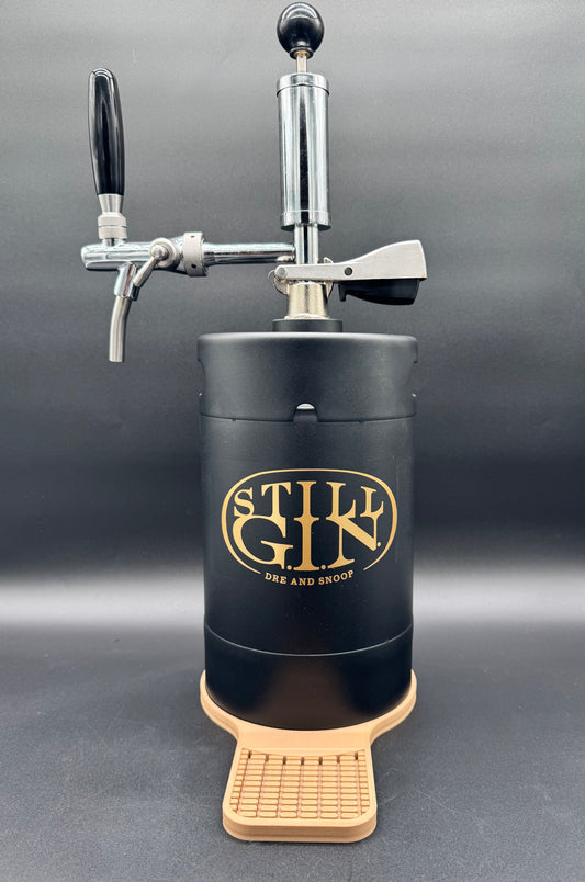 5L Black Still GIN Pump Keg system with brown drip tray