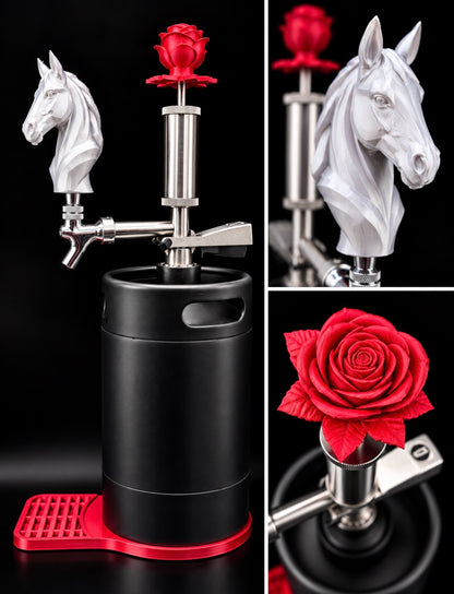 Horse Head Tap Handle for Pump Keg | Equestrian Bar Accessory