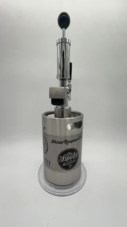 2L Custom logo Pump Keg with NON-adjustable flow tap dispenser. NO keg opener
