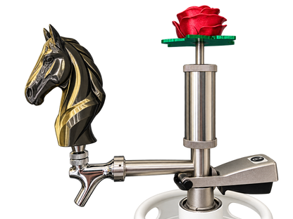 Black side of two-tone Horse Head Tap Handle for Pump Keg