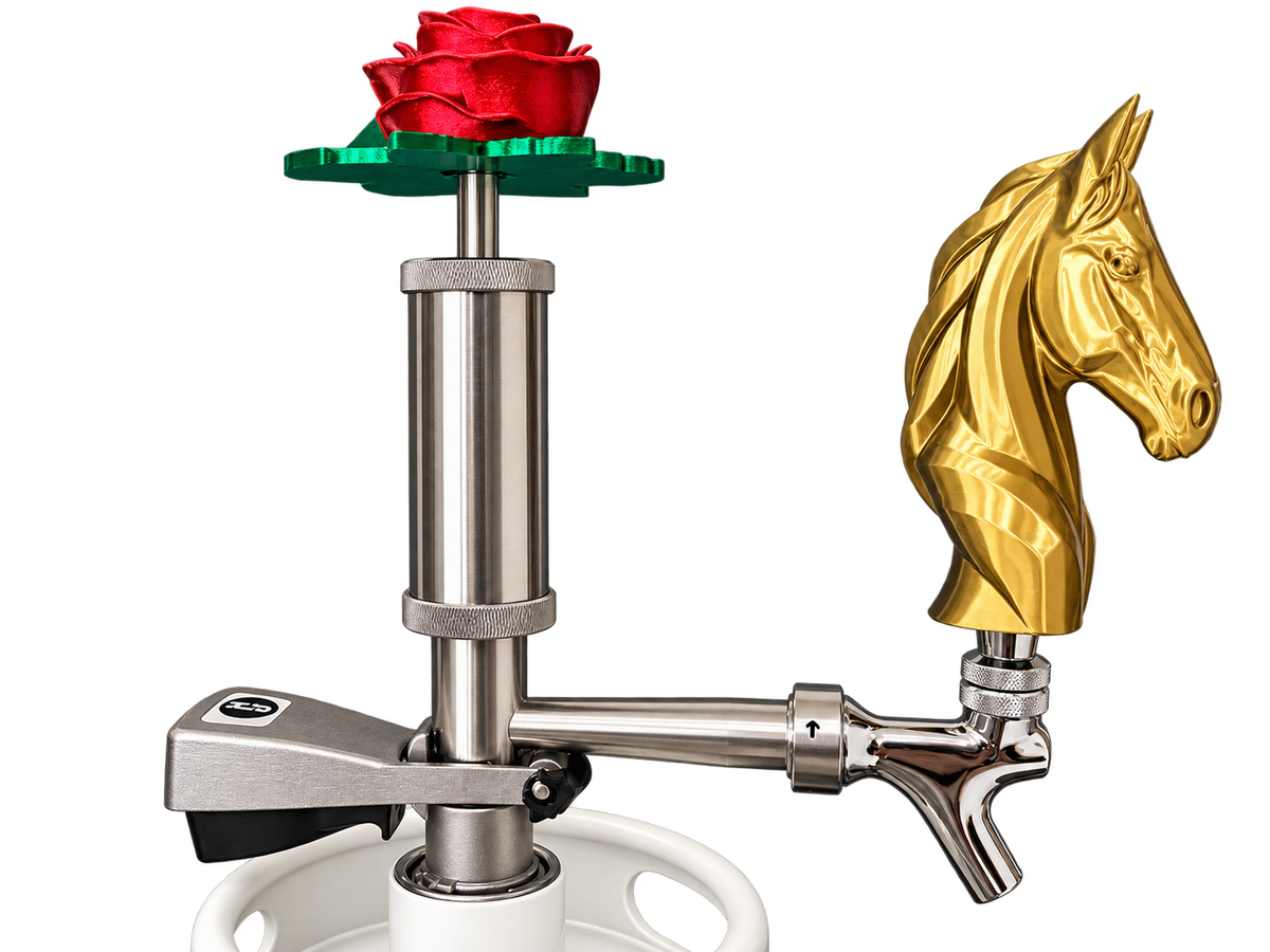 Copper side of two-tone Horse Head Tap Handle for Pump Keg