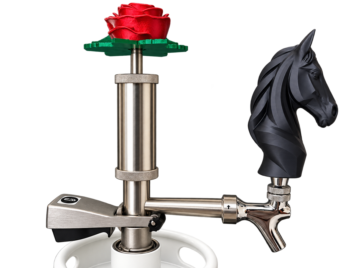Midnight black silk Horse Head Tap Handle for Pump Keg