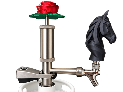 Midnight black silk Horse Head Tap Handle for Pump Keg