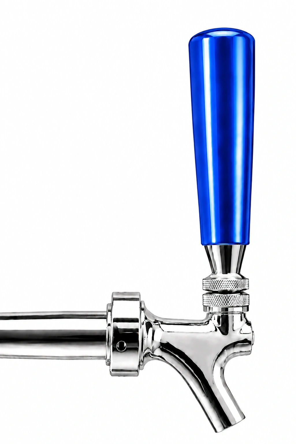 Pump Keg standard flow tap with blue tap dispenser for cocktails, wine, mocktails & beverage dispensing.