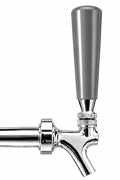 Pump Keg standard flow tap with gray tap dispenser for cocktails, wine, mocktails & beverage dispensing.