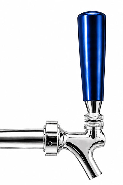 Pump Keg standard flow tap with metallic deep blue tap dispenser for cocktails, wine, mocktails & beverage dispensing.