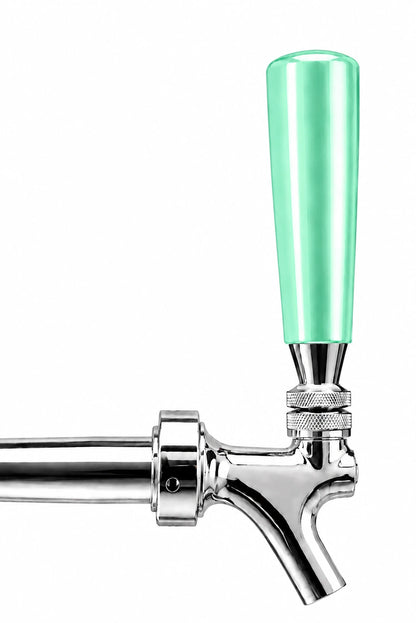 Pump Keg standard flow tap with mint green tap dispenser for cocktails, wine, mocktails & beverage dispensing.
