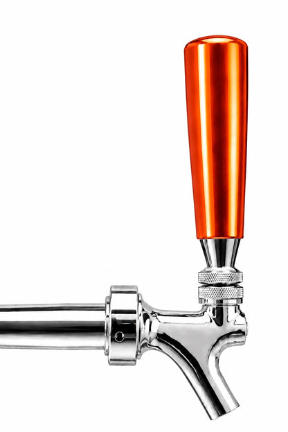 Pump Keg standard flow tap with orange tap dispenser for cocktails, wine, mocktails & beverage dispensing.