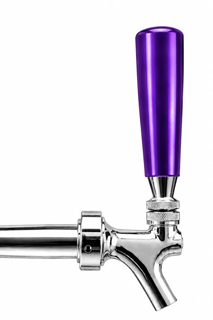 Pump Keg standard flow tap with purple tap dispenser for cocktails, wine, mocktails & beverage dispensing.