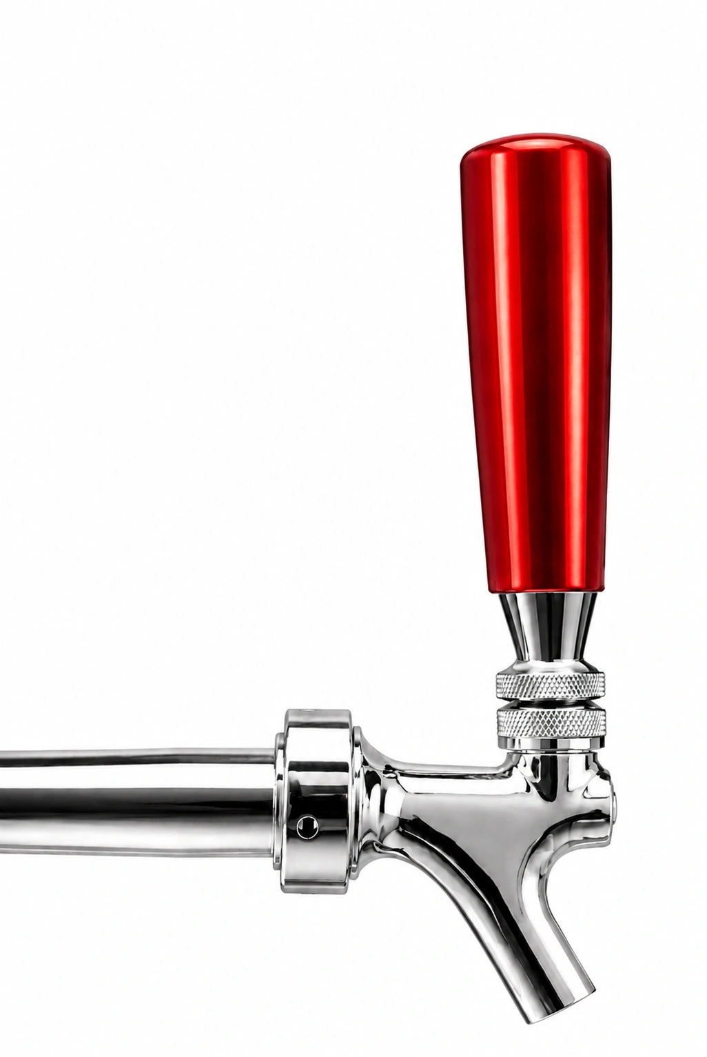 Pump Keg standard flow tap with red tap dispenser for cocktails, wine, mocktails & beverage dispensing.