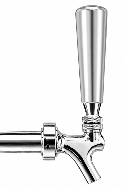 Pump Keg standard flow tap with silver tap dispenser for cocktails, wine, mocktails & beverage dispensing.