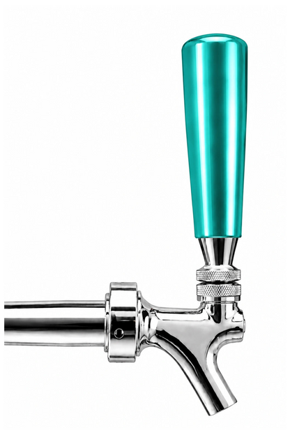 Pump Keg standard flow tap with teal tap dispenser for cocktails, wine, mocktails & beverage dispensing.