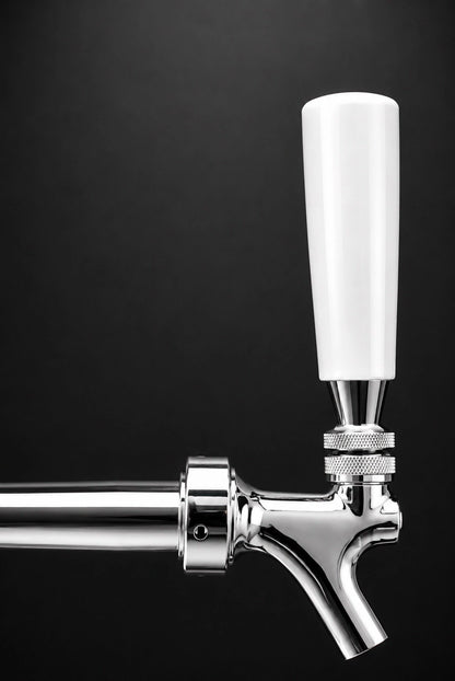 Pump Keg standard flow tap with white tap dispenser for cocktails, wine, mocktails & beverage dispensing.