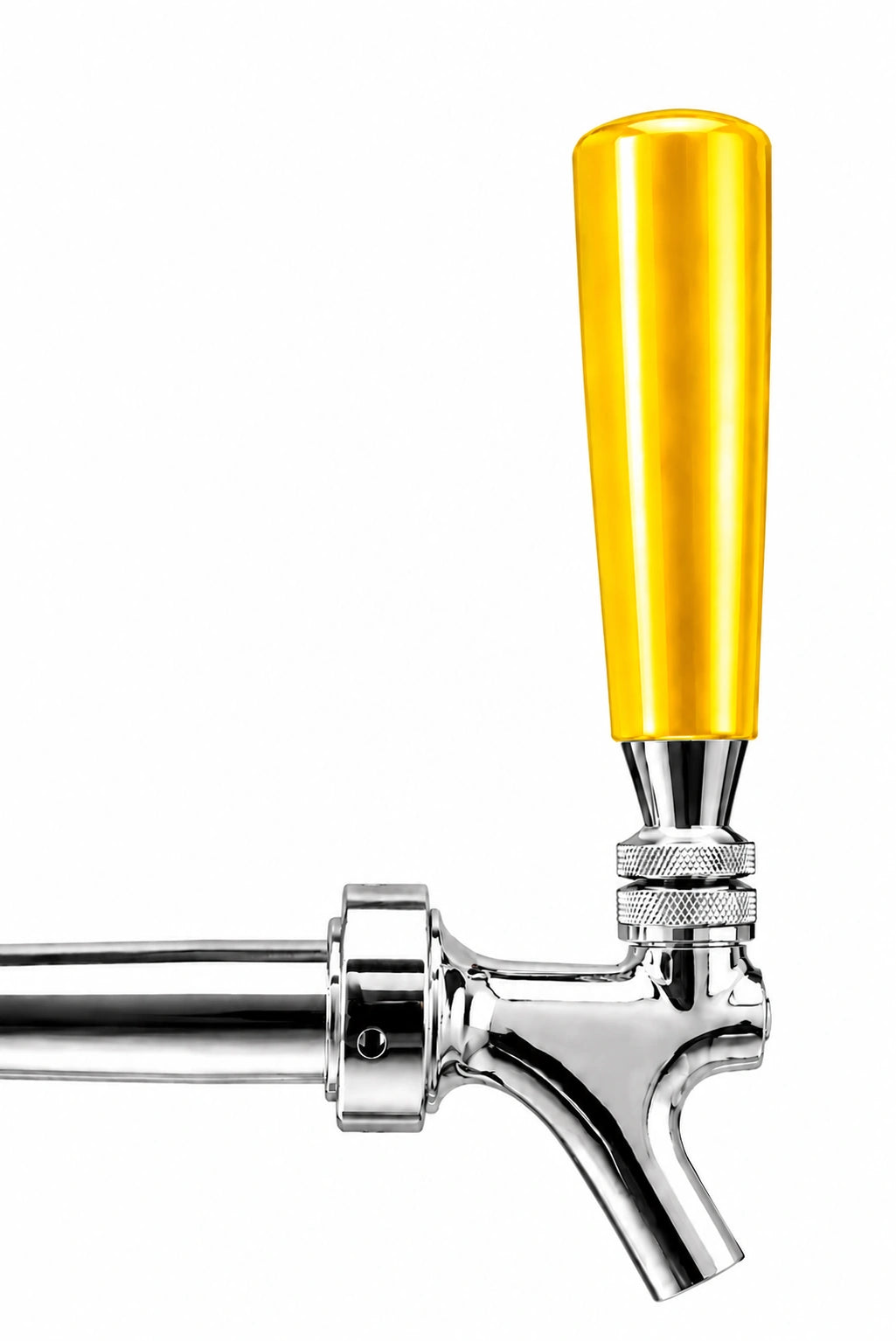 Pump Keg standard flow tap with yellow tap dispenser for cocktails, wine, mocktails & beverage dispensing.