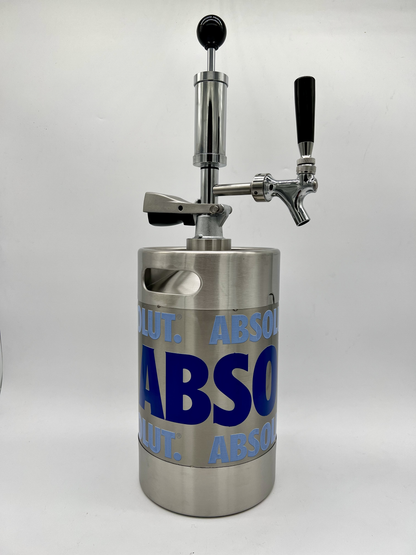 5L Custom logo Pump Keg complete system with NON-adjustable flow tap dispenser & keg opener