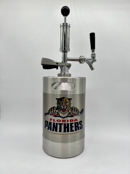 5L Custom logo Pump Keg complete system with NON-adjustable flow tap dispenser & keg opener